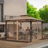 Replacement Mesh Gazebo Netting Screen for 10x10x7 ft Patio Net Only