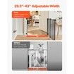 Baby Gate 29.5-43 Inches Adjustable Width 28 Inches High Dog Gate Black
