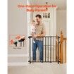 Baby Gate 29.5-43 Inches Adjustable Width 28 Inches High Dog Gate Black