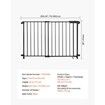 Baby Gate 29.5-43 Inches Adjustable Width 28 Inches High Dog Gate Black