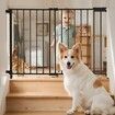 Baby Gate 29.5-43 Inches Adjustable Width 28 Inches High Dog Gate Black