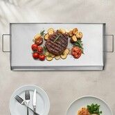 32x16 in Flat Top Griddle Stainless Steel Universal BBQ Grill Pan Cookware