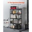 Storage Shelves 18" D x 40" W x 72" H 5-tier Garage Storage Shelving 457 x 1016 x 1829 mm