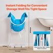 Foldable Dog Bathtub Elevated Light Blue Pet Bathing Station for Dog & Cat