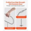 Toilet Safety Rail with Leg 80 cm 136 kg Capacity Stainless Steel Grab Bar
