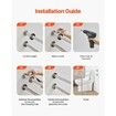 Toilet Safety Rail with Leg 80 cm 136 kg Capacity Stainless Steel Grab Bar