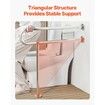 Toilet Safety Rail with Leg 80 cm 136 kg Capacity Stainless Steel Grab Bar