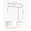 Toilet Safety Rail with Leg 80 cm 136 kg Capacity Stainless Steel Grab Bar