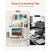Desktop Bookshelf Desktop Storage Organizer 2-Tier for Office & Home White