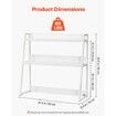 Desktop Bookshelf Desktop Storage Organizer 2-Tier for Office & Home White