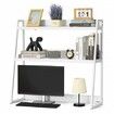 Desktop Bookshelf Desktop Storage Organizer 2-Tier for Office & Home White