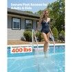 4-Step Grey Robust Pool Ladder of 2 Handrails for 1219.2-1371.6 mm Pools