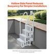 4-Step Grey Robust Pool Ladder of 2 Handrails for 1219.2-1371.6 mm Pools