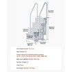 4-Step Grey Robust Pool Ladder of 2 Handrails for 1219.2-1371.6 mm Pools