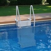 4-Step Grey Robust Pool Ladder of 2 Handrails for 1219.2-1371.6 mm Pools