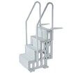 4-Step Grey Robust Pool Ladder of 2 Handrails for 1219.2-1371.6 mm Pools