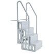 4-Step Grey Robust Pool Ladder of 2 Handrails for 1219.2-1371.6 mm Pools
