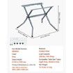 Table Saw Folding Stand 158.76 kg Load Capacity Portable Table Saw Stand