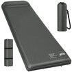 Memory Sleeping Pad,3.1In Ultra-Thick Foam Sleeping Mats,Easy Inflate&Deflate,9.5 R-Value Insulated Camping Mattress Pad with Pillow,Grey