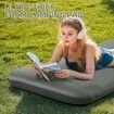 Memory Sleeping Pad,3.1In Ultra-Thick Foam Sleeping Mats,Easy Inflate&Deflate,9.5 R-Value Insulated Camping Mattress Pad with Pillow,Grey