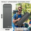 Memory Sleeping Pad,3.1In Ultra-Thick Foam Sleeping Mats,Easy Inflate&Deflate,9.5 R-Value Insulated Camping Mattress Pad with Pillow,Grey