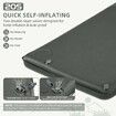 Memory Sleeping Pad,3.1In Ultra-Thick Foam Sleeping Mats,Easy Inflate&Deflate,9.5 R-Value Insulated Camping Mattress Pad with Pillow,Grey