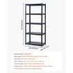 Storage Shelves 18" D x 32" W x 72" H 5-tier Garage Storage Shelving 457 x 813 x 1829 mm