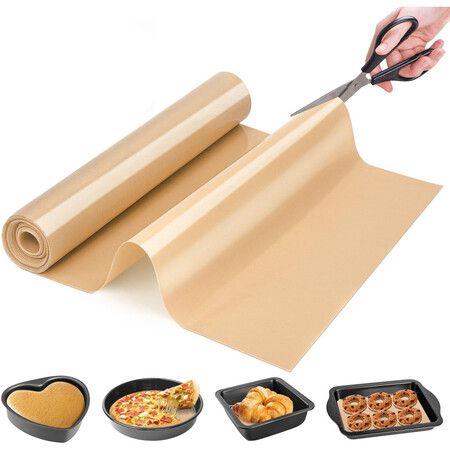 Non-Stick Silicone Baking Mat Roll Heat Resistant Pastry Dough Counter Protector 30×244cm With Non Slip Surface And Oven Safe Design