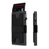 Slim Aluminum Card Holder Wallet for Men, Durable Expandable Backplate, RFID Blocking Minimalist Metal Pop Up Wallet, Holds 8 Up Cards Plus Cash
