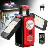 Rechargeable Camping Light Battery Powered Camping Lantern with 4 Light Modes Hook IPX5 Rotatable Work Light for Power Outages Emergency