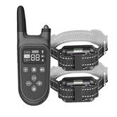 Dog Shock Collar Rechargeable Electric Dog Training Collar with Remote Beep,Vibration and Shock Modes for 2 Medium Large Dogs