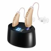Hearing Aids for Seniors Hearing Loss, Rechargeable with Display of Remaining Charge, Devices with Noise Reduction