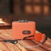 Cassette Player Recorder Portable Compact Nostalgic, Lightweight, Cassette to MP3 Converter for Outdoor Travel, Orange