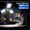 LED Rechargeable Work Light Work Lights with Magnets and Hook 3 Folding Panels Waterproof Portable Construction Light for Car Repair Emergency