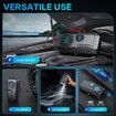 4IN1 Car Jump Starter Pack 12V Portable Auto Tyre Inflator Battery Charger Handheld Power Bank Compact Air Compressor Pump Booster Jumper LED Lights