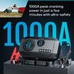 4IN1 Car Jump Starter Pack 12V Portable Auto Tyre Inflator Battery Charger Handheld Power Bank Compact Air Compressor Pump Booster Jumper LED Lights