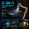 4IN1 Car Jump Starter Pack 12V Portable Auto Tyre Inflator Battery Charger Handheld Power Bank Compact Air Compressor Pump Booster Jumper LED Lights