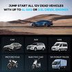 4IN1 Car Jump Starter Pack 12V Portable Auto Tyre Inflator Battery Charger Handheld Power Bank Compact Air Compressor Pump Booster Jumper LED Lights