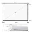 150 Inch Projector Screen Large Motorised Electric Ceiling Wall Mounted Roll Up Down Projection Home Movie Cinema Theatre