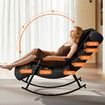 Massage Chair Rocking Sofa Recliner Armchair Full Body Massaging Seat Shiatsu Heated Relax Back Neck Shoulder Leg Massager Kneading Vibration Glider