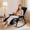 Massage Chair Rocking Sofa Recliner Armchair Full Body Massaging Seat Shiatsu Heated Relax Back Neck Shoulder Leg Massager Kneading Vibration Glider