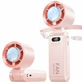 Handheld Portable Fan with Ice Cooler,5500mAh Rechargeable Personal Fan,20hrs Cooling Time Super Mini Yet Powerful 20000 RPM Small Pocket Fans