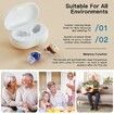 Hearing Aids with Noise Canceling Rechargeable Hearing Aid for Seniors Adjustable Volume with Charging Case