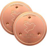Bird Bath Copper Disk,0.6mm Reinforced 99.99% Pure Copper Cleaning Disk with Triple-Point Support for Physical Safe Clean Water All-Season 2 Pack