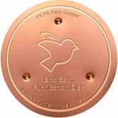 Bird Bath Copper Disk,0.6mm Reinforced 99.99% Pure Copper Cleaning Disk with Triple-Point Support for Physical Safe Clean Water All-Season
