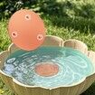 Bird Bath Copper Disk,99.99% Pure Copper Water Cleaner,1 mm Thick with Stable Triple-Point Support,All-Season Use,1pcs
