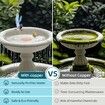 Bird Bath Copper Disk,99.99% Pure Copper Water Cleaner,1 mm Thick with Stable Triple-Point Support,All-Season Use,1pcs