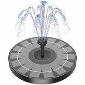 2.5W Solar Bird Bath Fountain Pump,Solar Fountain for Bird Bath with 6 Nozzles, 16cm Solar Powered Water Pump