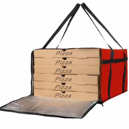 Food Pizza Delivery Insulated Bag Camping Warmer Cold Thermal Bag Drink Box Thermal Lunch Bag 50*50*35.5cm For Catering and Parties Color Red