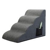 Pawz 4 Steps Pet Stairs Dog Ramp High Density Foam Grey